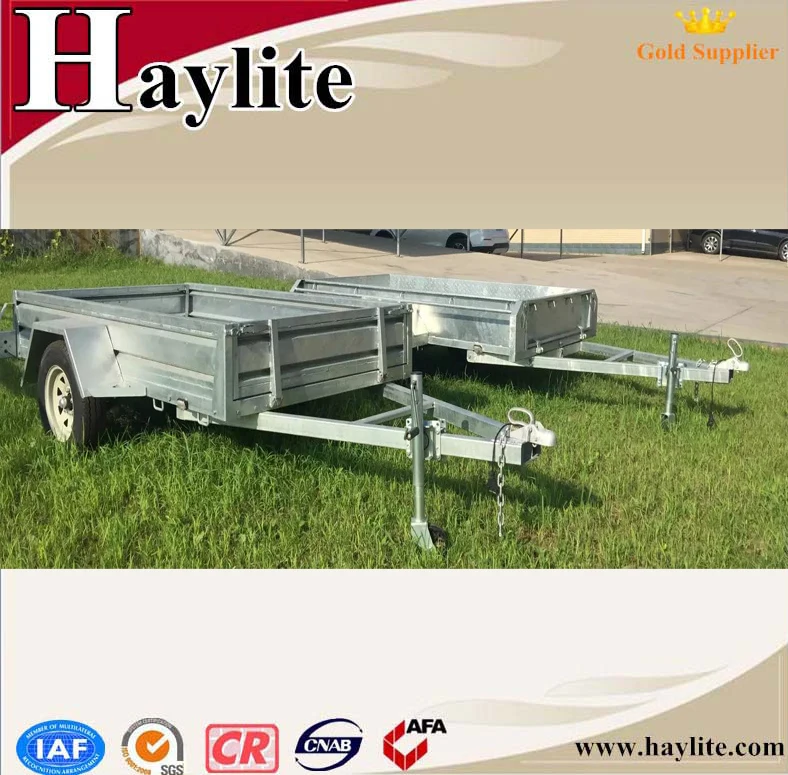 American manufacturing box utility trailer with galvanized steel frame
