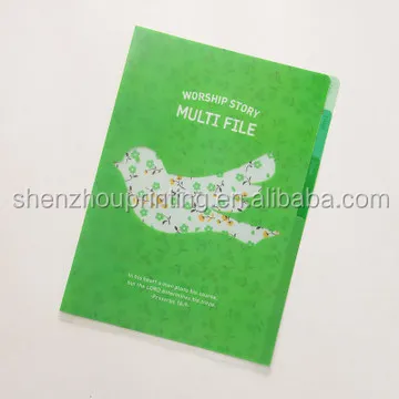 красочные пластиковые А4 Папка с L