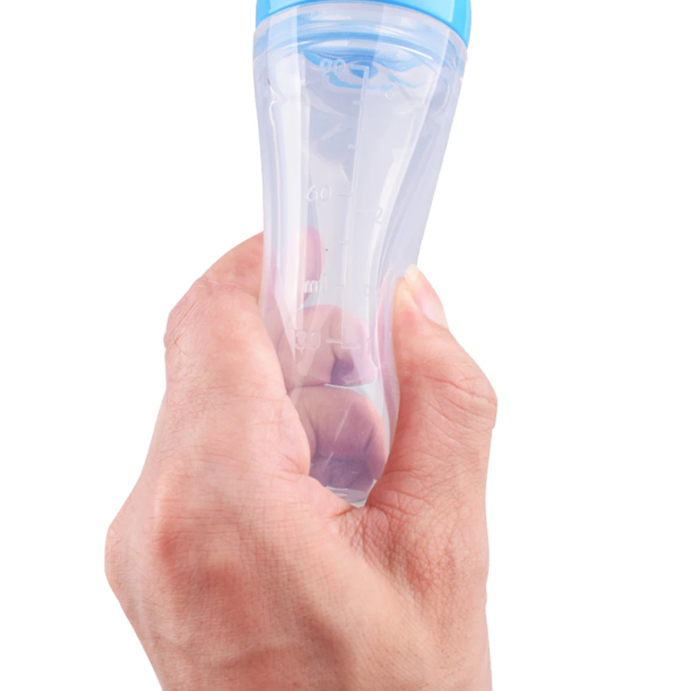 
Newborn Squirt Silicone Baby Feeding Food Bottle Dispensing Spoon 
