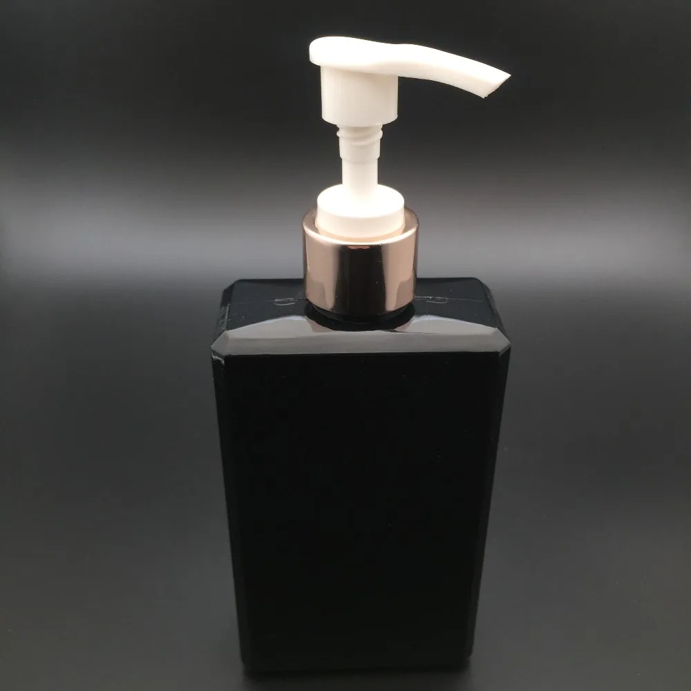 200ml plastic PETG soap shampoo loition square bottle with pump dispenser cosmetic packaging