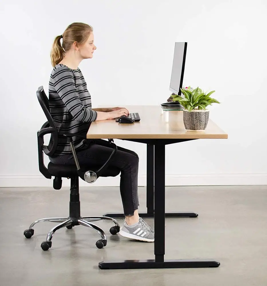 
Single motor adjustable height sit standing up desk frame workstation for home and office use 