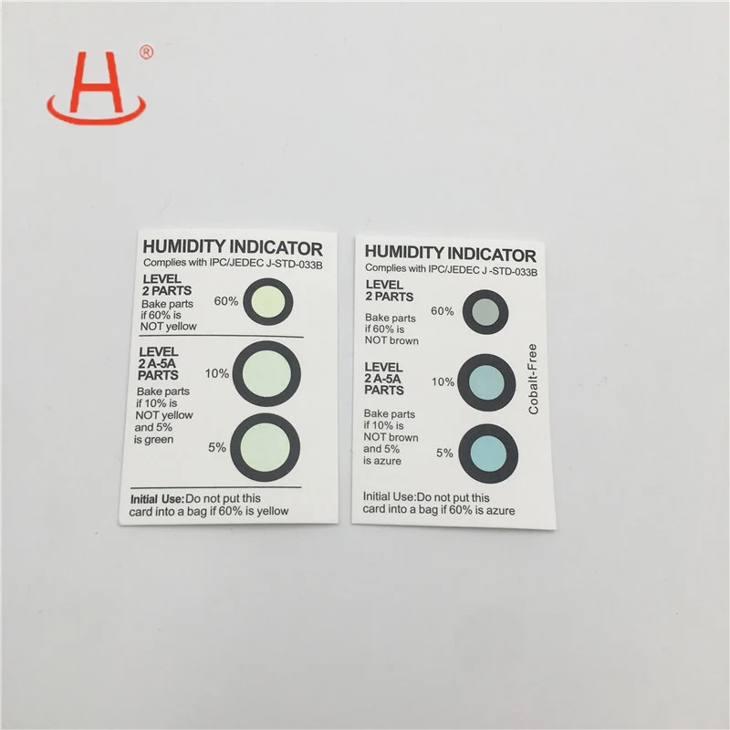 Коричневый и синий пятна карты индикатор влажности HIC