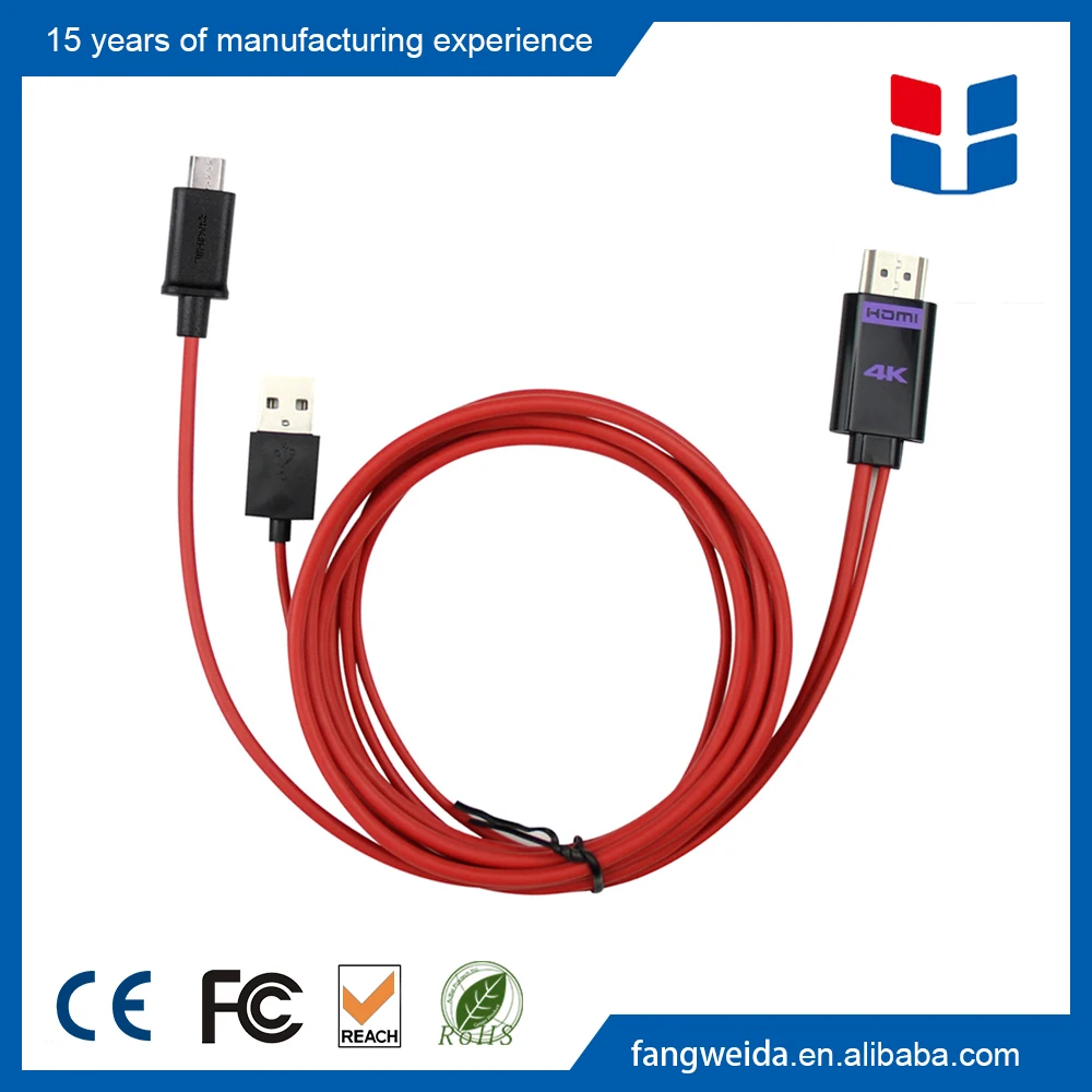 Новый 2016 4 К hdtv мхл hdmi адаптер micro usb для кабеля hdmi