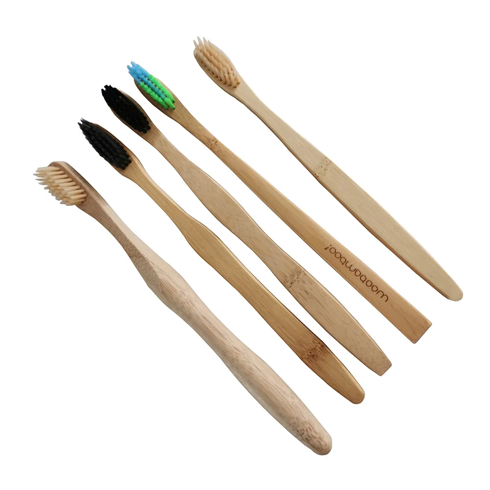 Foldable feature and medium bristle type charcoal bamboo toothbrush