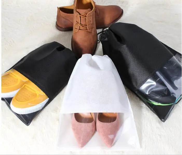 Нетканые Тапочки на шнурке с логотипом под заказ, пылесборник для обуви