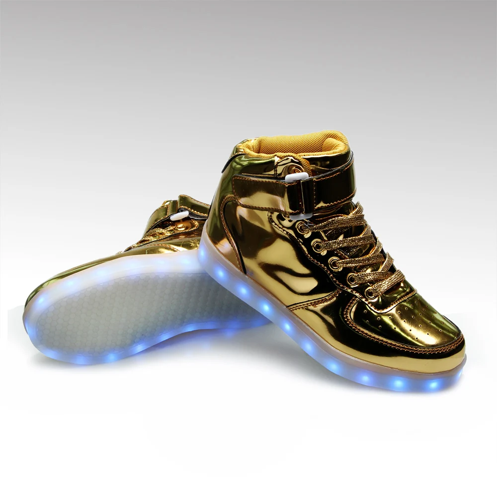 HC-A02S USB Charging 7 colors Shiny pink kids and adult led light shoes