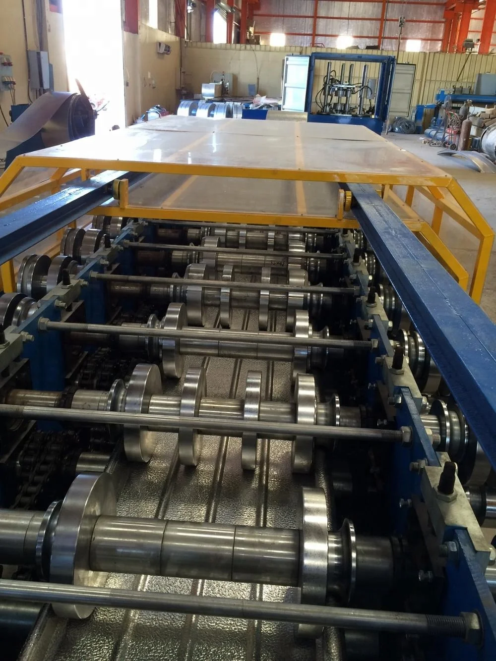 PLC control standing seam roofing panel equipment standing seam line