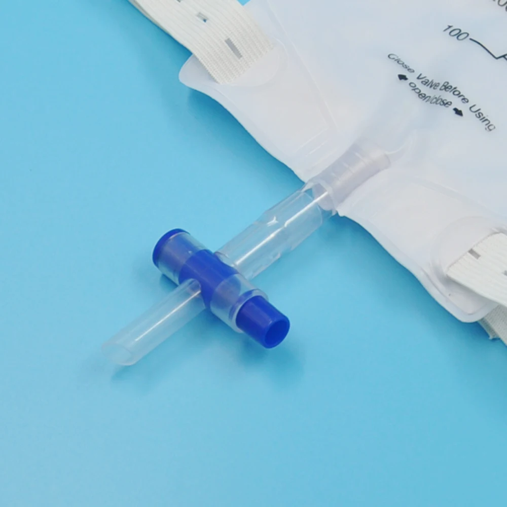 Urine Leg Bags With T Valve Outlet With Strips
