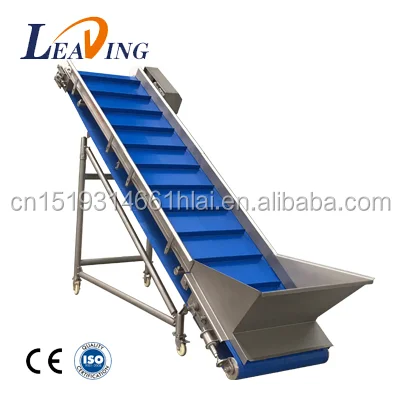 high quality food conveyor belt conveyor with presoaking tank portable inclined belt conveyor for sale