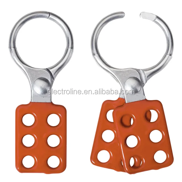 Wholesale made Lockey Red tagout Proof Locks 6 Holes Steel Safety Lockout Hasp 25MM & 38MM