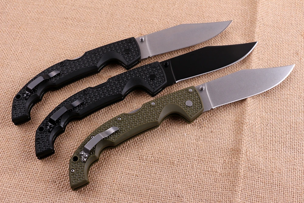 Stainless steel folding pocket knife outdoor knife with ABS and glass fiber handle