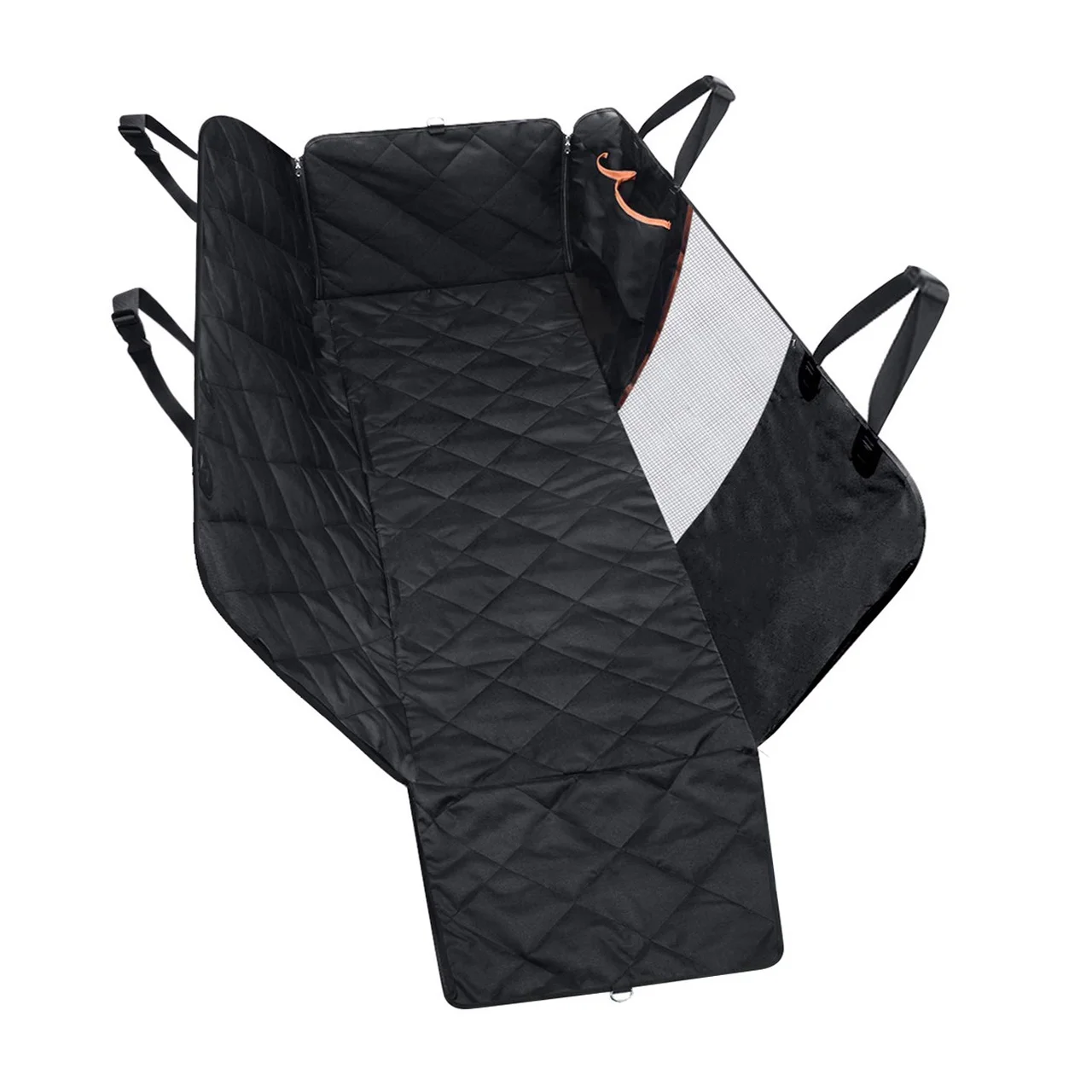 Водонепроницаемый чехол на автомобильное сиденье для собак, прочный стеганый чехол на заднее сиденье автомобиля для собак, с молнией и сетчатым окошком