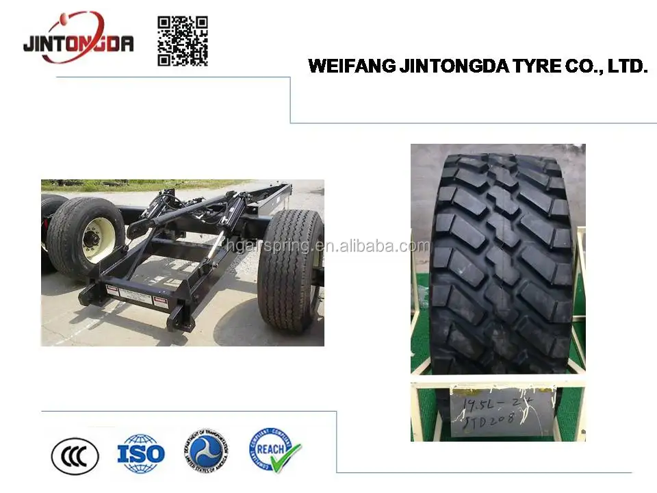 Industrial tire JT-IND-208 19.5L-24-12PR TL tire for backhoe big trucks