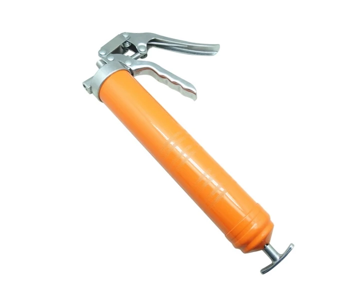 
14oz 6500psi Classic 3-Way Loading American Type Pistol Grease Gun with Jaws Hydraulic Coupler and Extension Pipe 