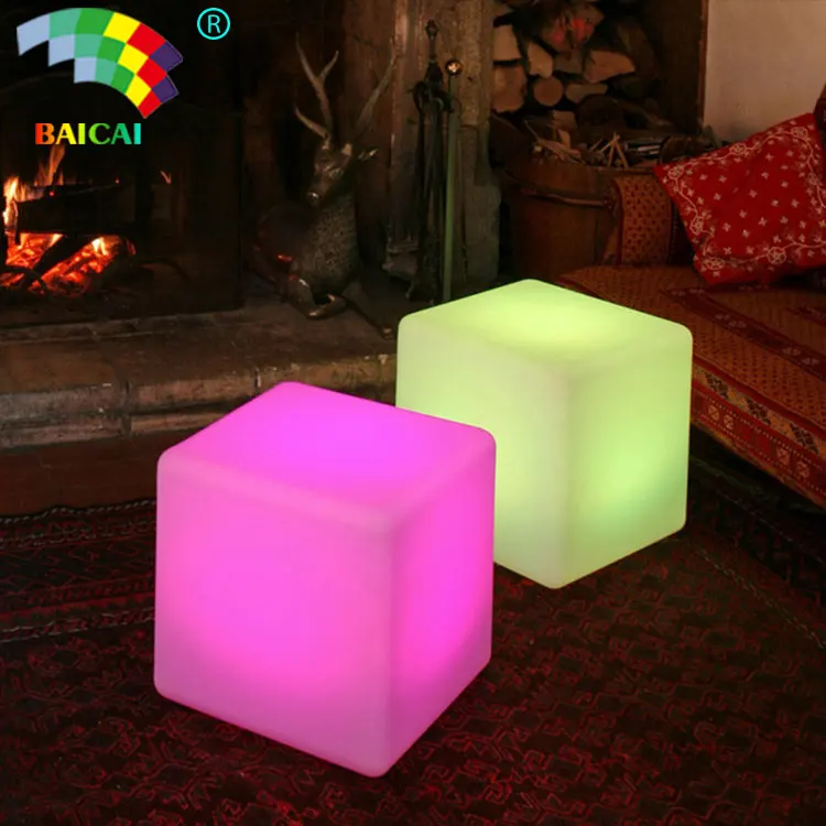 Event decorating supplies illuminated led light up cube chair for seating