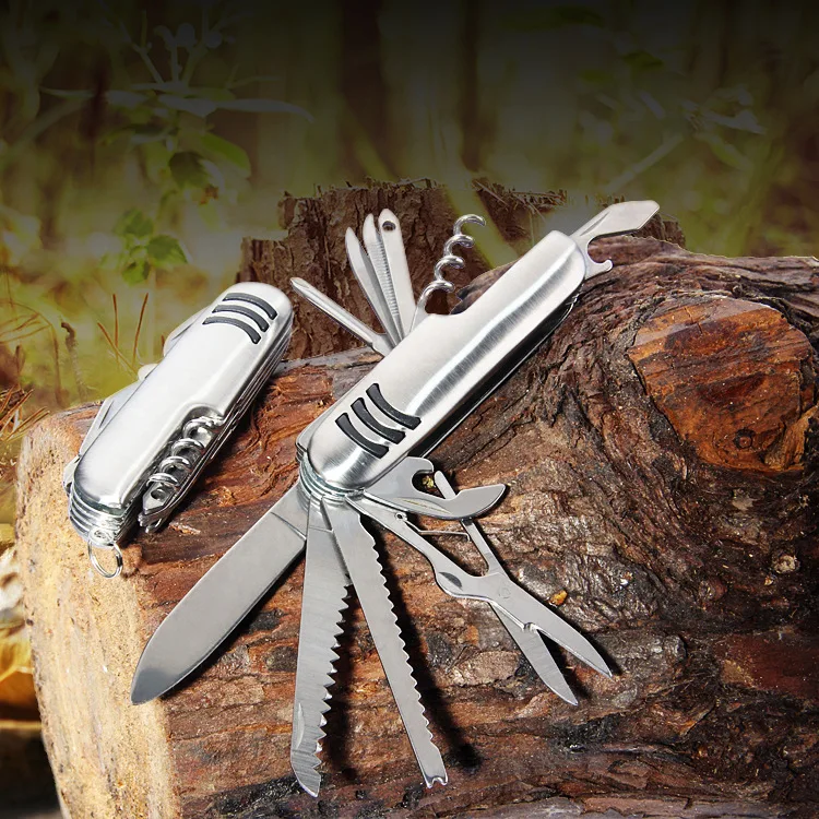 
COG Spot 11 multifunctional knife open Stainless steel gift outdoor folding knife tools gift knife 