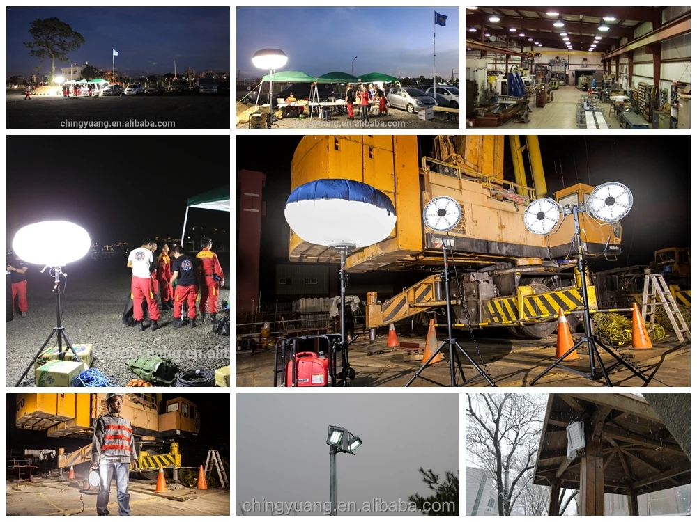 LED Twin Lamp 500 W for Construction Lighting Tower Trolley