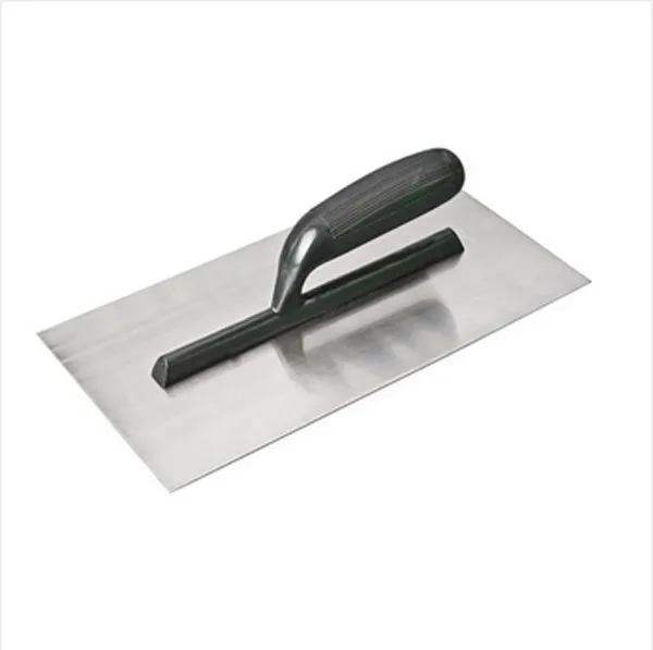 black plastic handle stainless steel concrete hand plastering trowel