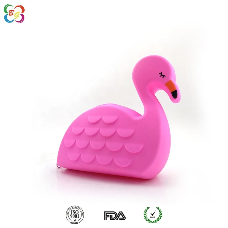 Cute Pink Flamingo Pouch Bag Kids Coin Wallet Purse