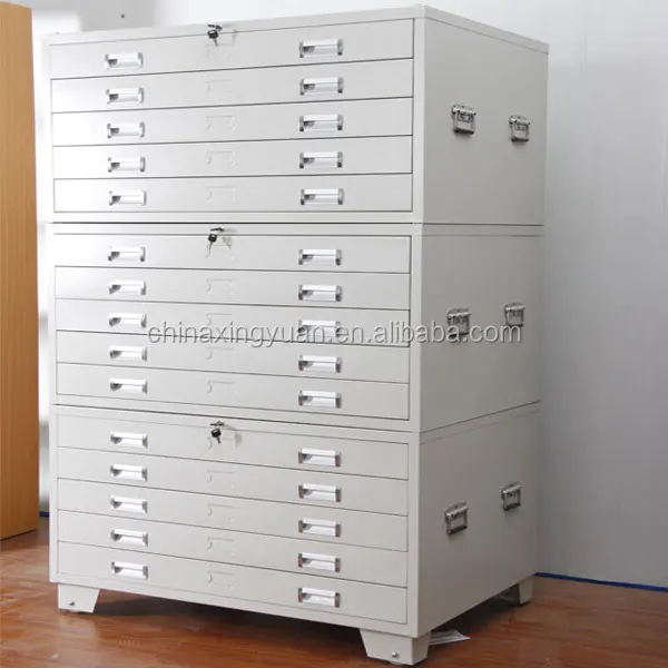Multi drawers steel storage metal drawing cabinet compact map cabinets P0