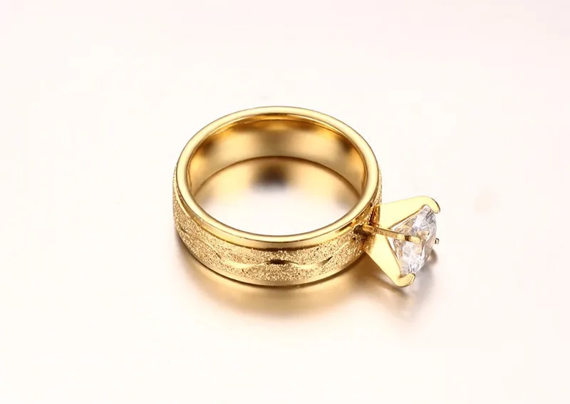 Simple india men gold ring design stainless steel engagement and wedding ring set with 14K gold ring