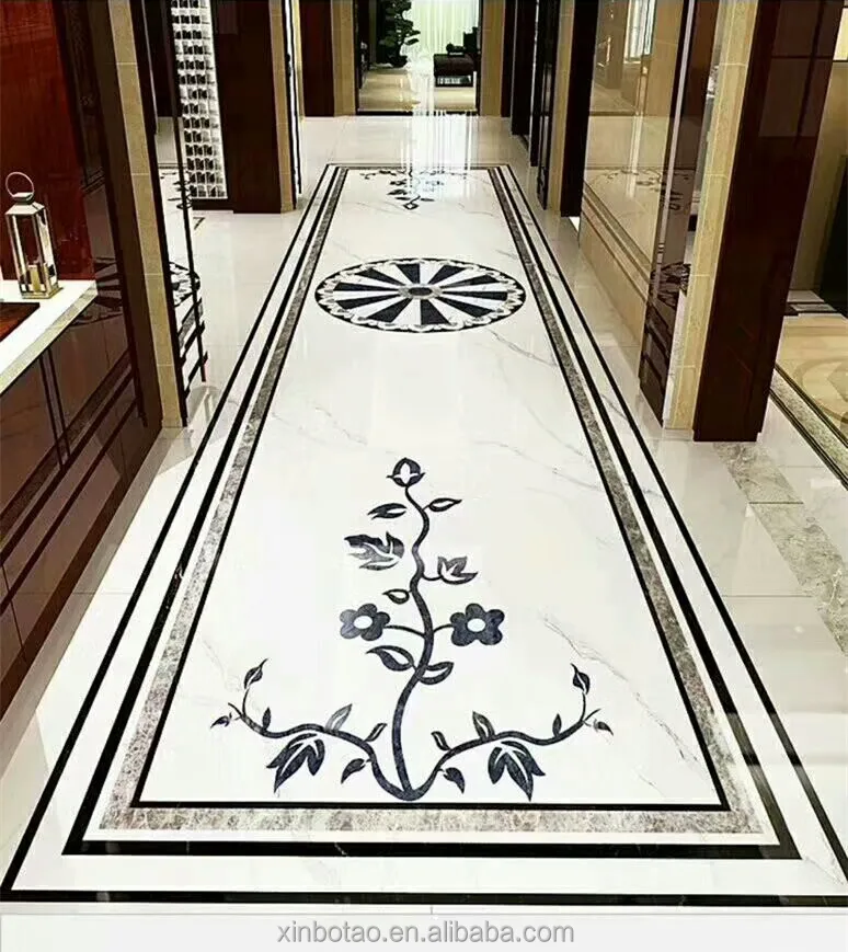 Interior decoration micro crystal and home marble floor design