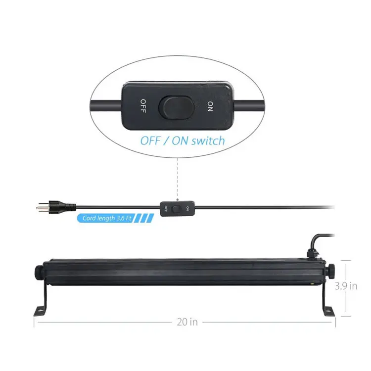 
Wholesale 395-410nm 18*3W UV LED Black Light Bar For Party 