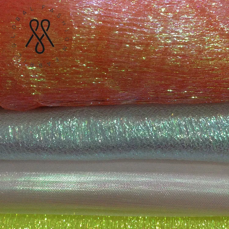 Wholesale High Quality Bridal Cheap Rainbow Crystal Organza Fabric