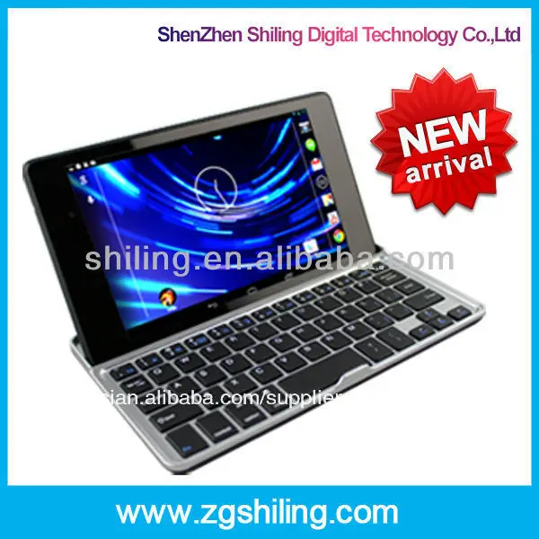 горячий продавать алюминиевые сплав bluetooth клавиатура, google связь 7