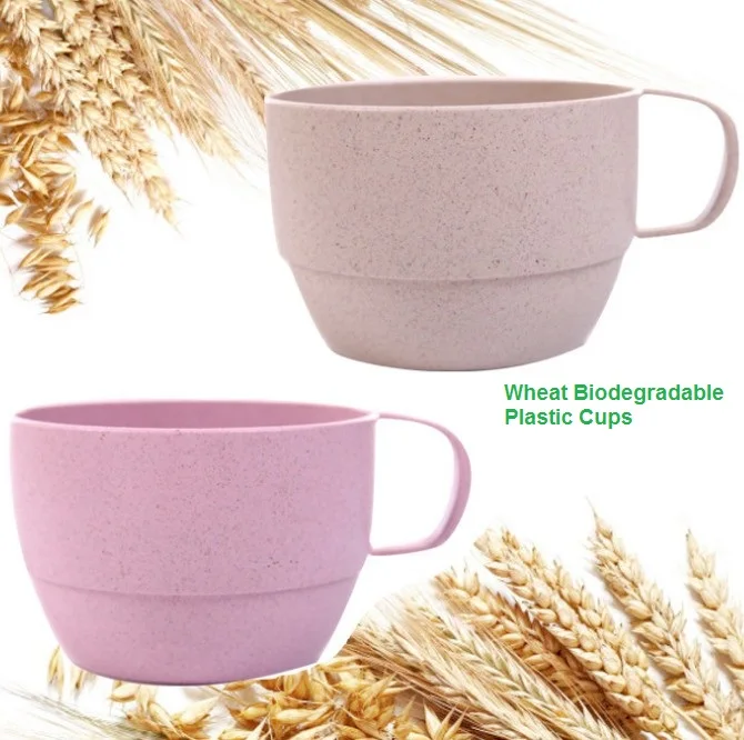 Shenzhen factory cheap sale eco- friendly wheat biodegradable plastic cup