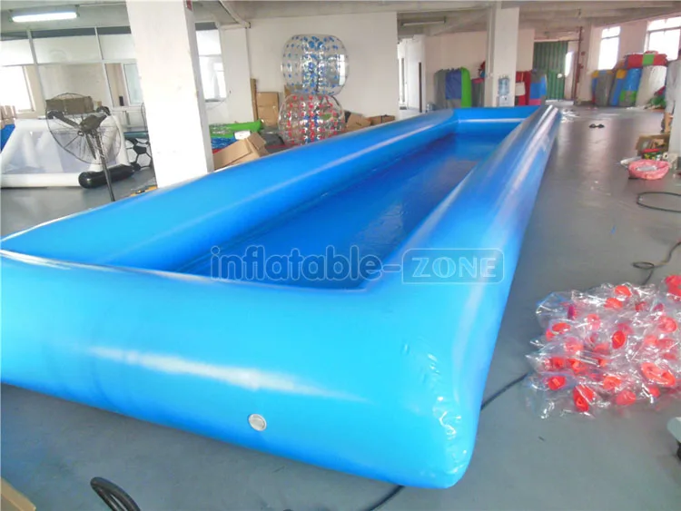 High quality blue color long length narrow Inflatable water Pool For Kids play