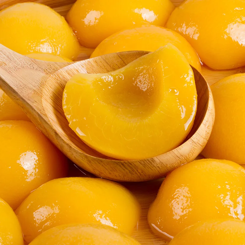 Fresh Bulk Canned Yellow Peach Fruit in Light Syrup 15 oz / 425ml tins