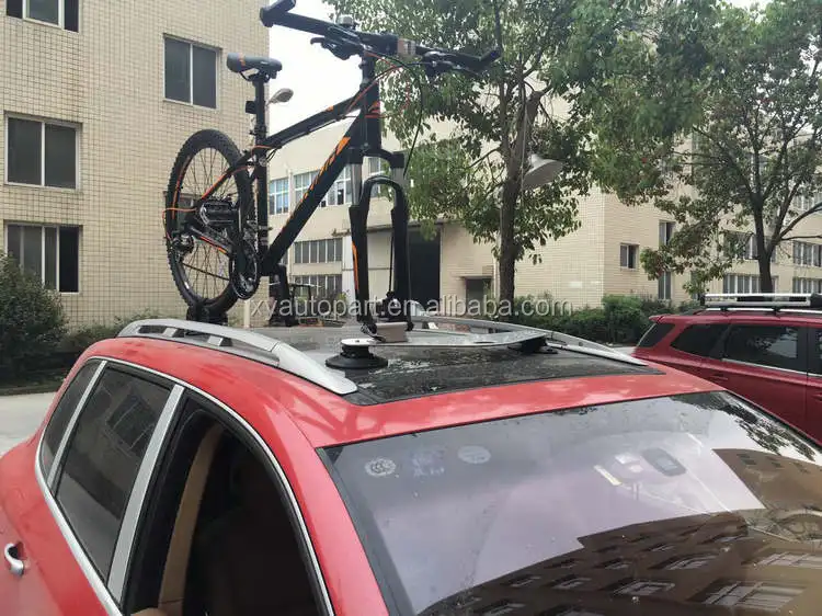 Outdoor camping car roof suction bike rack bike car rack aluminum suction bike carrier 2pcs
