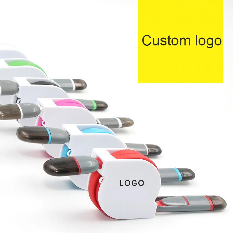
Colorful 2 in 1 Retractable Micro Usb Cable For Iphone For Samsung 