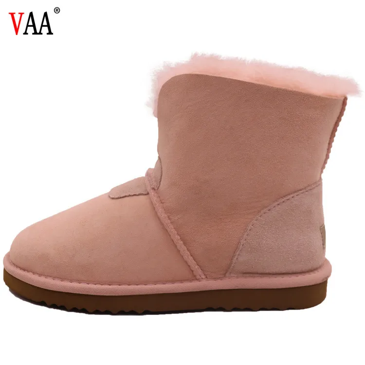 CF-022 Rolled Collar Winter Factory Real Fur Grey Clor Brands Women Warm Boots, Wholesale Work Boots