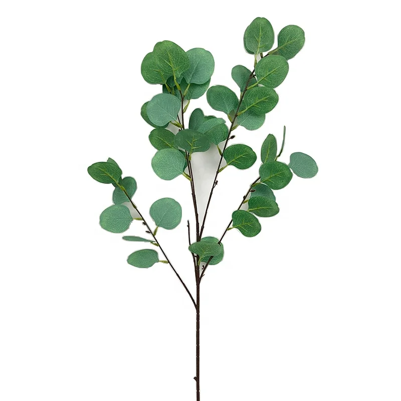 Artificial plant wedding decoration hotel eucalyptus leaves green cloth green plastic tree branches