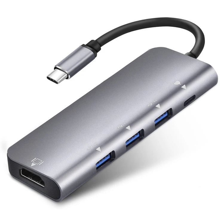 popular product wholesale price best quality 5 in 1 USB 3.0 hdtv ethernet  usb c hub