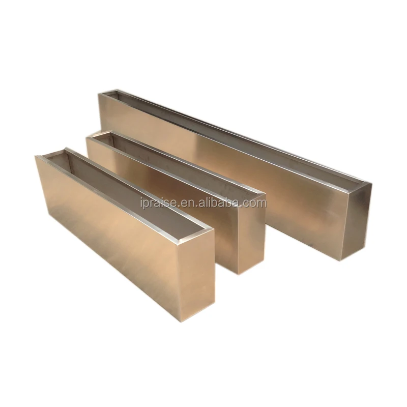 Large Rectangular Planter Pot Metal Stainless Steel Flowerpot / Planter Boxes / plant pot