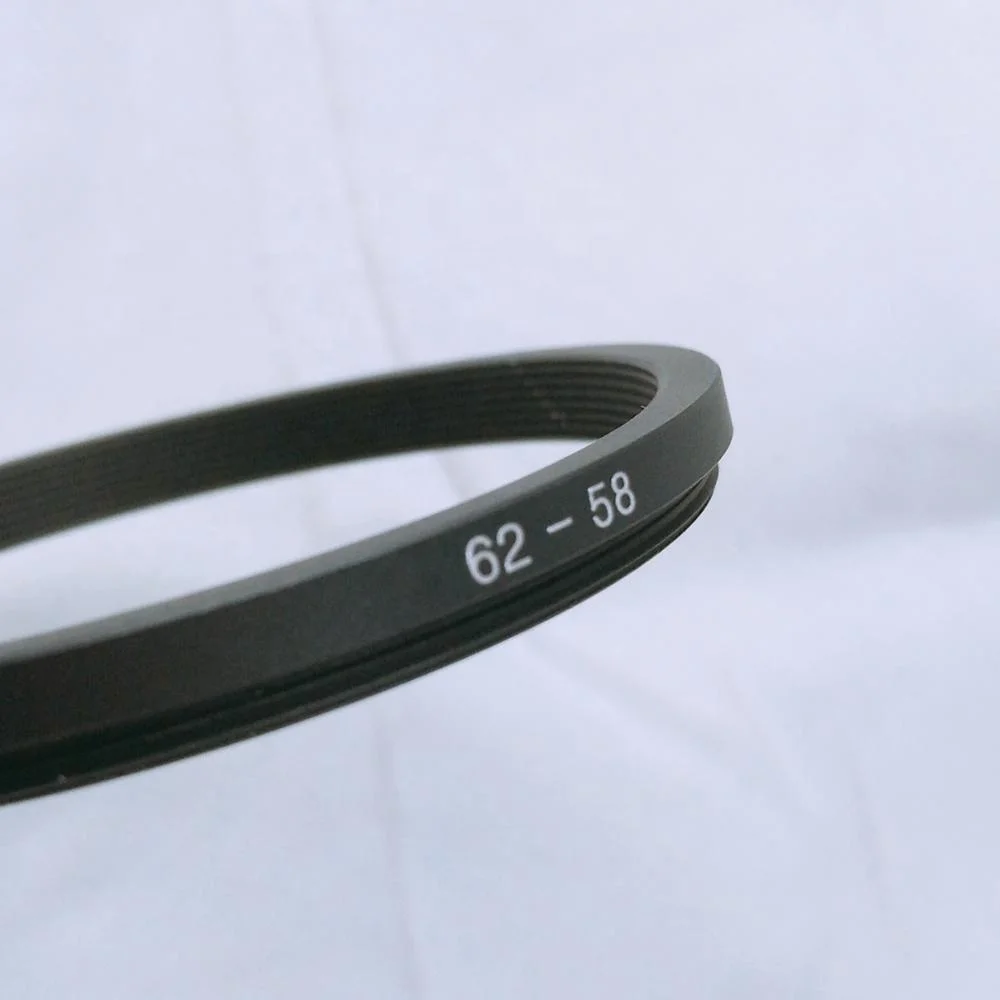 massa Photographic Equipment digital camera accessories CNC machining  black 62mm to 58mm camera lens filter adapter ring