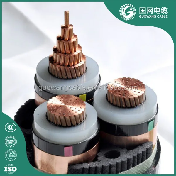 Сетчатый изоляционный полиэтиленовый стальной ленточный армированный кабель MV 8 7/15kV 3x400 мм YJV22