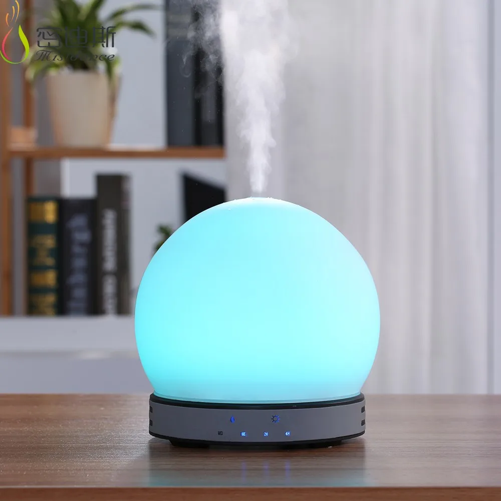 Стекло светодиодный шар тумана воды увлажнитель для личного пользования 7 видов цветов светодиодные фонари мини офисный генератор с воздушным охлаждением мощностью в туман увлажнитель для ароматерапии