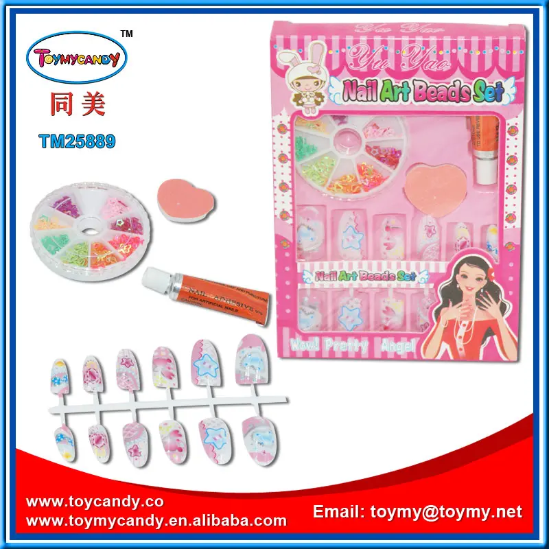 New kids toys for 2014 china manufacturer kid toy nail art beads set girls toys good promotion gift