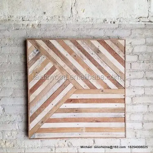wood wall art decor DIY Chevron art on reclaimed wood