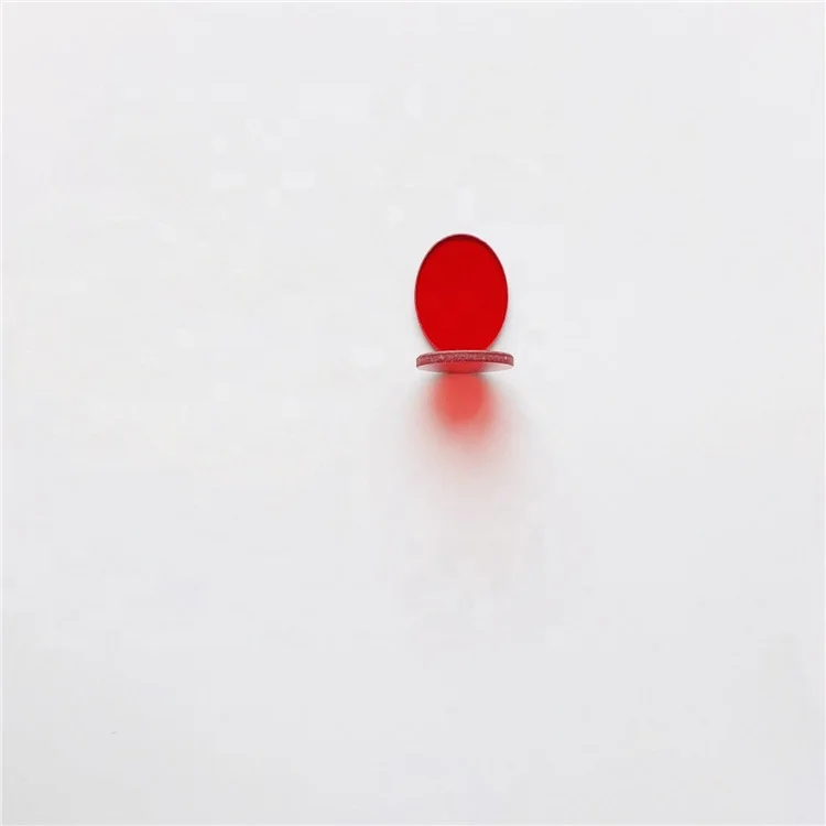 Factory custom RG610 optical glass red filter lens HB610