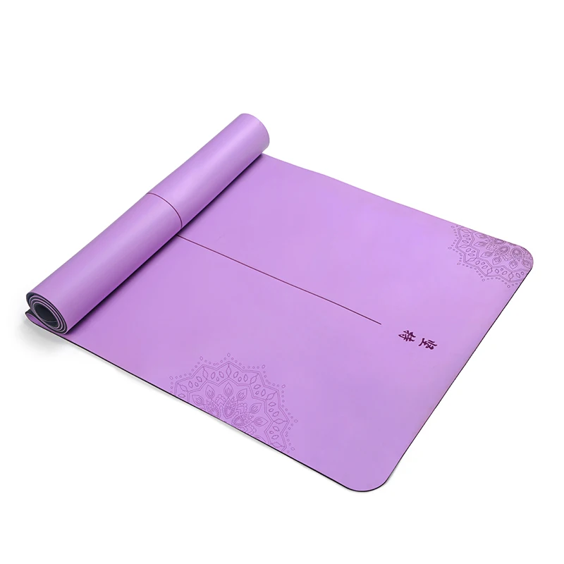 Роскошный Противоскользящий экологически чистый полиуретановый натуральный резиновый коврик для йоги BSCI factory с индивидуальным принтом