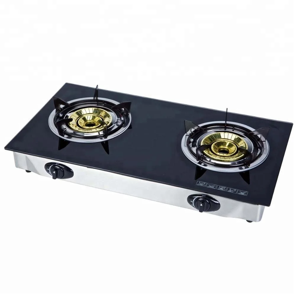 Factory wholesale double burner gas stove for home use  DGC-202SG