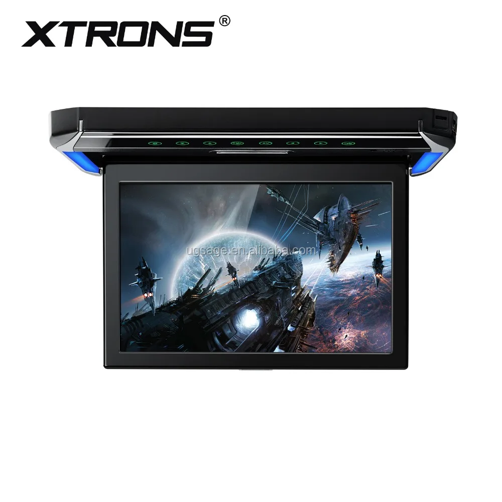 XTRONS 1280X800 кондиционная система контроля 12-дюймовый автомобильный TFT ЖК-монитор поддержки Телевизор с поддержкой USB SD карт памяти