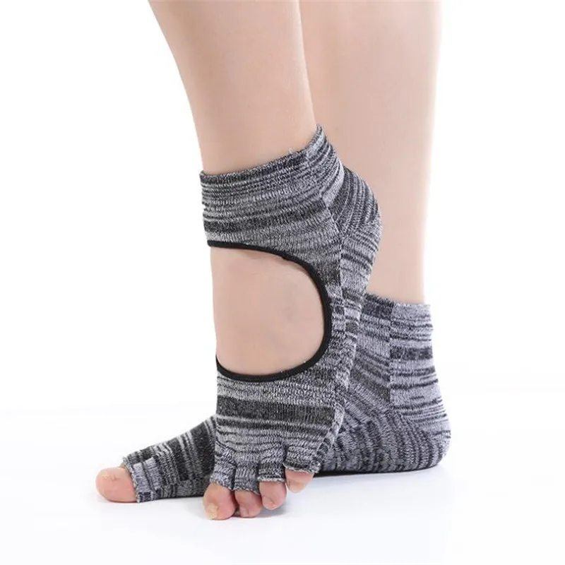 
AGRADECIDO Anti-bacterial Toeless Yoga Socks Non Slip Sock Ready To Ship 