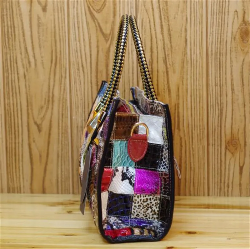 snakeskin grain women luxury genuine leather handbag italian leather handbag for women real leather ladies bag