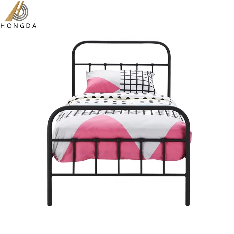 Best Selling Metal Frame Wooden Slats Kids Single Iron Bed Metal Children Bed
